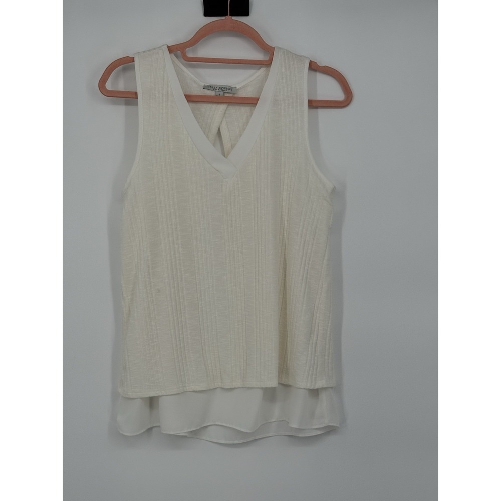 Green Envelope Womens Vneck Tank Small